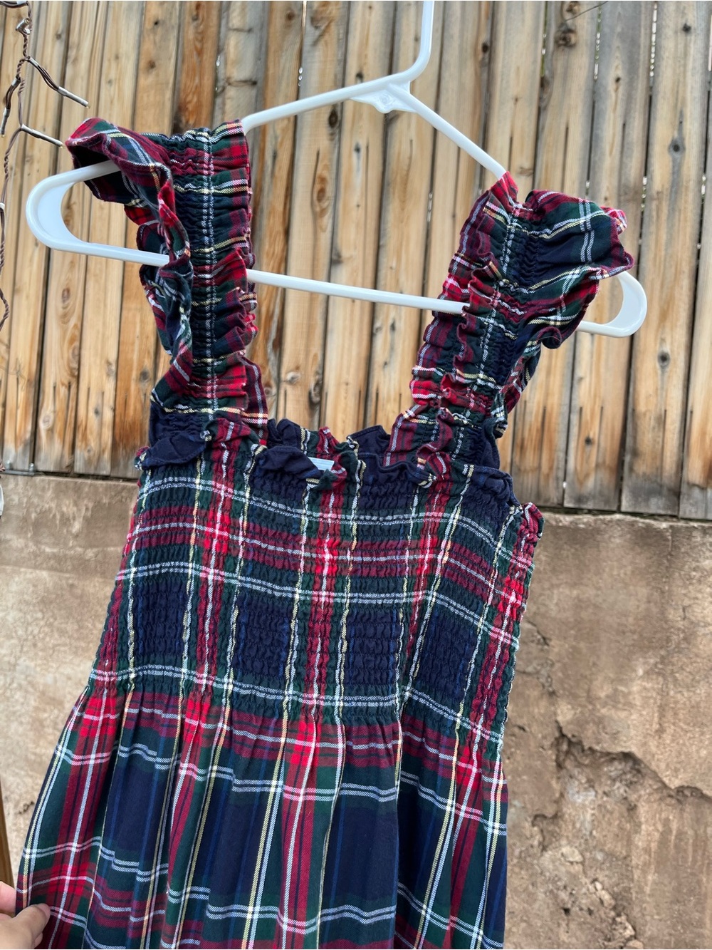 Hill House The Ellie Nap Dress Navy Red Tartan Plaid